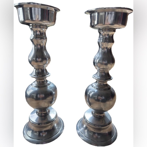 Other - ❤️ Tall Vintage Silver Candlesticks Pair 13.5” – Beautiful Table or Mantel Decor